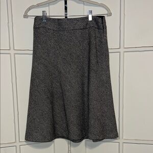 Merona Gray A-Line Knee-Length Skirt lined
